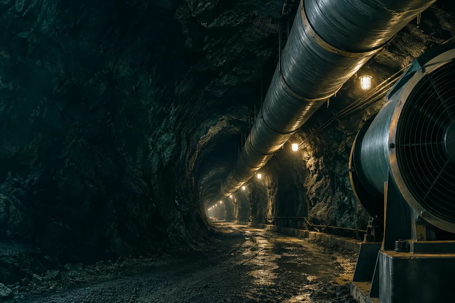Mine tunnel ventilation monitoring